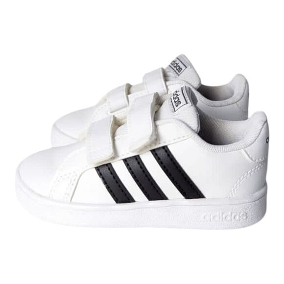 ADIDAS Grand Court 2.0 "Black/White" TD Sneakers Size 7K - Picture 2 of 7